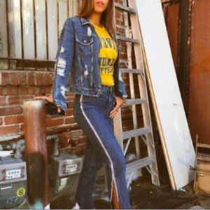 NWT CARMAR Desdemona Side Zipper Jeans Size 24